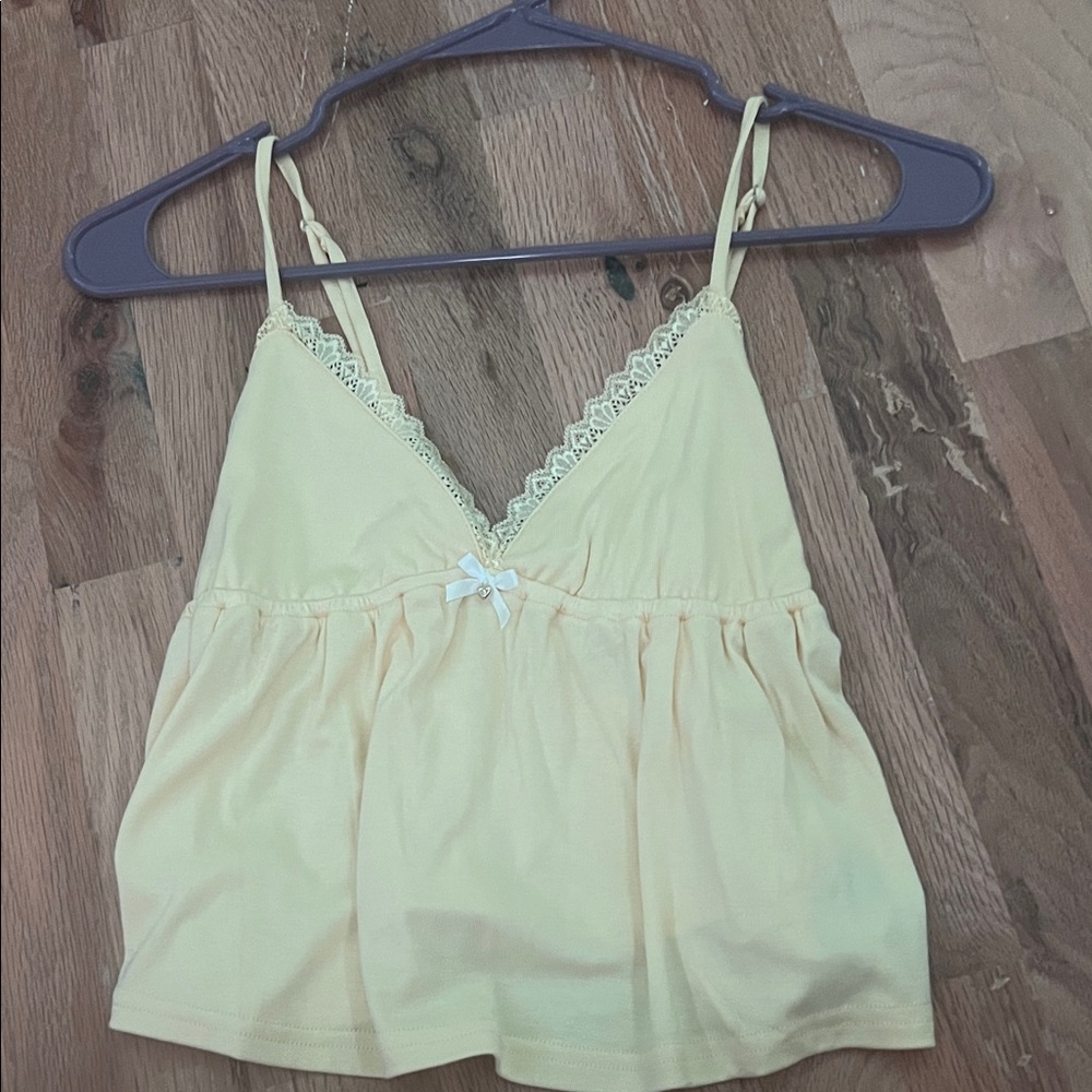 Yellow edikted babydoll top